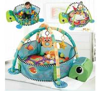 Tapis d\'éveil bébé évolutif Disney Princesses - Tortue - Avec piscine à balles et 5 jouets d\'activité