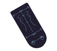 Tapis d ' exercice de roue abdominale haute densité avec grilles de mesure, couverture de tapis de fitness pour les noyaux ciblés, tapis d ' exercice pour l ' entraînement à domicile