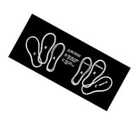 Tapis d’exercice en terre de diatomée, 35 x 80 cm, avec repères pour les pieds, surface antiglisse, absorbant, résistant à l’usure, pour Pilates, yoga, gym à domicile, protection des genoux, noir