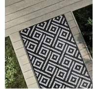 Tapis d extérieur ARAKIL Blanc et noir 80x150 cm PP