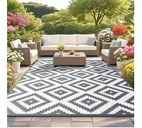 Tapis d’extérieur pour terrasses imperméable 120x180 cm, Grand Tapis de Jardin réversible, Pliable pour terrasse Jardin