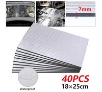 Tapis D’Isolation Auto-AdhéSif Tapis d'isolation thermique insonorisant, 40/60 feuilles, for voitures, Van, insonorisant, isolation de capot de voiture, silencieux, 7mm Pour Sols, Toitures Et Portes D