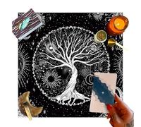 Tapis d' Zodiiaque Astro - Velours pêche | Wiitchcraft Altarr Tarot | Tapis d'altaar avec tissu doux luxueux et durable pour rituels spirituels, méditation, Wiicca Wiitchcraft