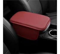Tapis d'accoudoir Coussin D'accoudoir Voiture En Cuir PU Respirant Housse Console Centrale Pour Mazda 2 3 6 CX30(Red-a)