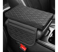Tapis D'Accoudoir De Voiture pour MG HS 2018-2025, Accoudoir Protège Coussin Multifunctional Console Centrale Pad avec Poches LatéRales,A/Black-30 * 18 * 3cm