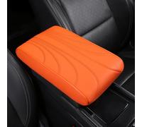 Tapis d'accoudoir Voiture pour Audi Q4 e-tron SUV 2021-2023, Résistant Aux Rayures Console Centrale Pad Coudières Support Coussin Intérieur Accessoires,E/Orange-31 * 16 * 5cm