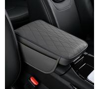 Tapis D'accoudoir Voiture pour Toyota RAV4 2020-2025, Coussin Accoudoir Multifonctionnel Cuir Protection Couvercle Décoration Accessoires,E/Gray- 32 * 22 * 5cm