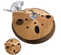 Tapis d'activités pour chat, tapis de jeu interactif amusant pour animal domestique, 88,9 x 88,9 cm, design peu encombrant, encourage le jeu, facile à nettoyer, pour chats et chatons