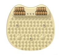 Tapis d'acupression avec rouleau pour massage des pieds et thérapie de relaxation en TPE pour une utilisation confortable à la maison (beige)