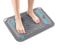 Tapis d'acupression en silicone Kalolary avec 2 balles de massage | grand tapis de massage pour les pieds, tapis de réflexologie à 3 zones avec points de pression, conception antidérapante