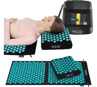 tapis d'acupression ergo avec coussin XL noir-bleu