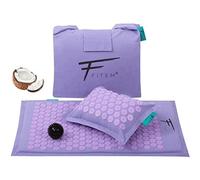 Tapis d'Acupression Fitem avec coussin | garnissage en coco 100% naturel - Violet