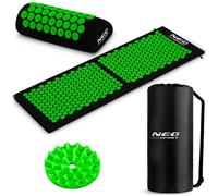 Tapis d'acupression Neo-Sport NS-901 à picots, noir et vert