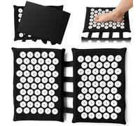 Tapis d'acupression pour pieds et dos, 2 x 33 cm, avec 110 pointes ABS, ce qui augmente la circulation sanguine, la relaxation musculaire et le soulagement du stress, à la maison, au bureau ou en