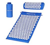 Tapis d'acupression Premium Avec tapis d'acupression Avec tapis d'acupression, coussin, sac et application d'entraînement, housse en 100 % coton, solution des tensions I Tapis de massage (bleu