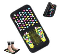 Tapis D'acupression Revitalisant pour Les Pieds, Tapis D'acupuncture pour Massage des Pieds Réflexologie Portable Coloré Soulager Le Stress, Les Douleurs de La Voûte Plantaire(M)