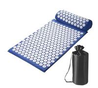 Tapis d'acupression Tapis de tapis yoga massage d'acupression avec la couverture d'oreiller pour Détente(Blue)