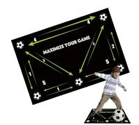 Tapis d'agilité de football, d'entraînement silencieux de 60 x 40 cm, en caoutchouc polyester résistant à l'usure pour exercices de vitesse en intérieur, entraînement de coordination des jambes