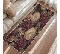 Tapis Dahlia, Tapis Entree Vintage Horloge Mécanique, Rugs 40x60cm pour Chambre Passage Sortie Carpet Poils Ras Antidérapant Lavable en Machine