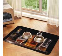Tapis d'alimentation absorbant en cuir PU pour chien et chat - Protège les sols - Dos en caoutchouc antidérapant - Facile à nettoyer - 30 x 45 cm