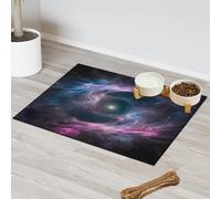 Tapis d'alimentation abstrait nébuleuse galaxie pour chat et chien, tapis d'alimentation pour animal domestique, tapis d'alimentation absorbant, antidérapant, protège les sols, 60,9 x 81,2 cm