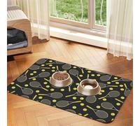 Tapis d'alimentation amusant avec raquettes de tennis et balles de tennis pour chiens, chats, animaux domestiques, 60 x 40 cm