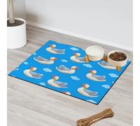 Tapis d'alimentation amusant en forme de canard pour chat et chien, tapis d'alimentation pour animal domestique, tapis d'alimentation absorbant, antidérapant, protège les sols, set de table 30,4 x