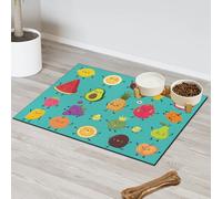 Tapis d'alimentation amusant en forme de fruits pour animaux de compagnie pour chat et chien, tapis de nourriture mignon, tapis d'alimentation absorbant Nti-Slip Contiennent les déversements, protège
