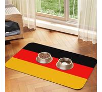 Tapis d'alimentation antidérapant et durable en similicuir avec motif drapeau de l'Allemagne - 30 x 45 cm