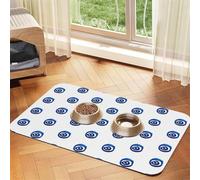 Tapis d'alimentation avec motif mauvais yeux pour animaux de compagnie avec dessus en polyuréthane absorbant l'eau et base en caoutchouc - Tapis de nourriture antidérapant pour chiens, chats et