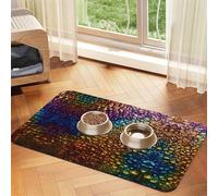 Tapis d'alimentation classique imprimé peau de serpent pour chien pour gamelle de nourriture et d'eau, tapis distributeur d'eau pour chiens, accessoires pour chiens