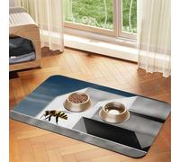 Tapis d'alimentation complexe en cuir absorbant pour chien et chat - Imperméable - Ne tache pas - Séchage rapide - Antidérapant - 45 x 30 cm