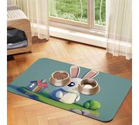 Tapis d'alimentation électronique pour lapins pour chien et chat - En cuir absorbant - Imperméable - Pas de taches - Séchage rapide - Antidérapant - 45 x 30 cm