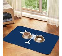 Tapis d'alimentation en cuir absorbant avec drapeau de la Caroline du Sud pour chien et chat - Imperméable - Ne tache pas - Séchage rapide - Antidérapant - 45 x 30 cm