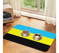 Tapis d'alimentation en cuir PU imprimé drapeau du Sultanat de Burongan pour chiens chats Tapis d'alimentation absorbant antidérapant en caoutchouc