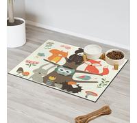 Tapis d'alimentation en forme d'animaux mignons pour chat, chien, gamelle d'eau, tapis de nourriture, hérisson, oiseaux, renard, tapis d'alimentation absorbant, antidérapant, protège les sols, set de