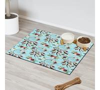 Tapis d'alimentation en forme d'attrape-rêves pour chat et chien - Tapis d'alimentation pour animal domestique - Tapis absorbant - Antidérapant - Protège les sols - 60,9 x 81,2 cm