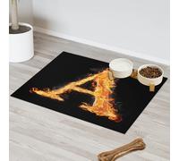 Tapis d'alimentation en forme de lettre A pour chat et chien Tapis d'alimentation absorbant Nti-Slip Contain Spills Protège les sols Set de table 60,9 x 81,2 cm