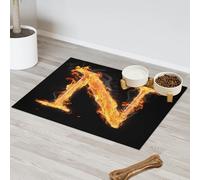 Tapis d'alimentation en forme de lettre N pour chat et chien, tapis d'alimentation pour animal de compagnie, tapis d'alimentation pour animaux de compagnie, absorbant, antidérapant, protège les sols