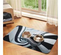Tapis d'alimentation en forme de requin 2D pour chien et chat - En cuir absorbant - Imperméable - Pas de taches - Séchage rapide - Antidérapant - 60 x 40 cm