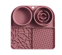 Tapis d'alimentation en silicone pour chien - Tapis d'alimentation lente pour chien - Ventouse 2 en 1 avec tapis de citation durable | Tapis de chien pour une meilleure santé bucco-dentaire, tapis de