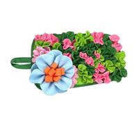 Tapis d'alimentation lente pour les petits animaux Les jouets puzzle en forme de fleur en tissu polyester favorisent l'instinct d'alimentation en forme de fleur Tapis d'activité pour animaux de