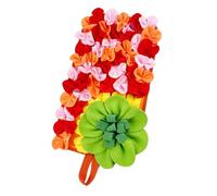 Tapis d'alimentation lente pour les petits animaux Les jouets puzzle en forme de fleur en tissu polyester favorisent l'instinct d'alimentation en forme de fleur Tapis d'activité pour animaux de