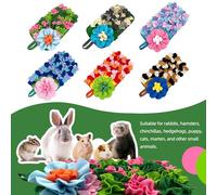 Tapis d'alimentation lente pour petits animaux - Jouet puzzle en forme de fleur - Tissu polyester - Favorise l'instinct de recherche de nourriture pour petits animaux
