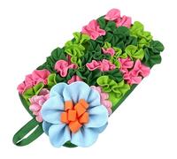 Tapis d'alimentation lente pour petits animaux - Jouet puzzle en forme de fleur - Tissu polyester - Favorise l'instinct de recherche de nourriture - Tapis décoratif pour petits animaux