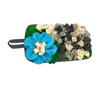 Tapis d'alimentation lente pour petits animaux - Jouet puzzle en forme de fleur - Tissu polyester - Favorise l'instinct de recherche de nourriture - Tapis décoratif pour petits animaux