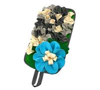Tapis d'alimentation lente pour petits animaux, jouet puzzle engageant avec tissu polyester en forme de fleur, favorise l'instinct de recherche de nourriture, accessoires d'alimentation pour animaux