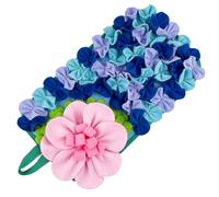 Tapis d'alimentation lente pour petits animaux, jouet puzzle engageant avec tissu polyester en forme de fleur, favorise l'instinct de recherche de nourriture, accessoires d'alimentation pour animaux