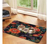 Tapis d'alimentation Mandala Incroyable pour Animaux de Compagnie, Absorbant, pour gamelles de Chien et Chat, Tapis de Sol, Accessoires pour Animaux de Compagnie, 40 x 60 cm