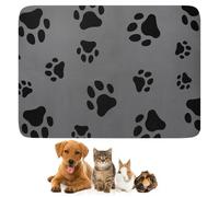 Tapis d'alimentation pour animal de compagnie, 40 x 60 cm, tapis de pattes boueuses, super absorbant, tapis antidérapant pour alimentation lente pour chien, tapis de rébellion pour animal domestique